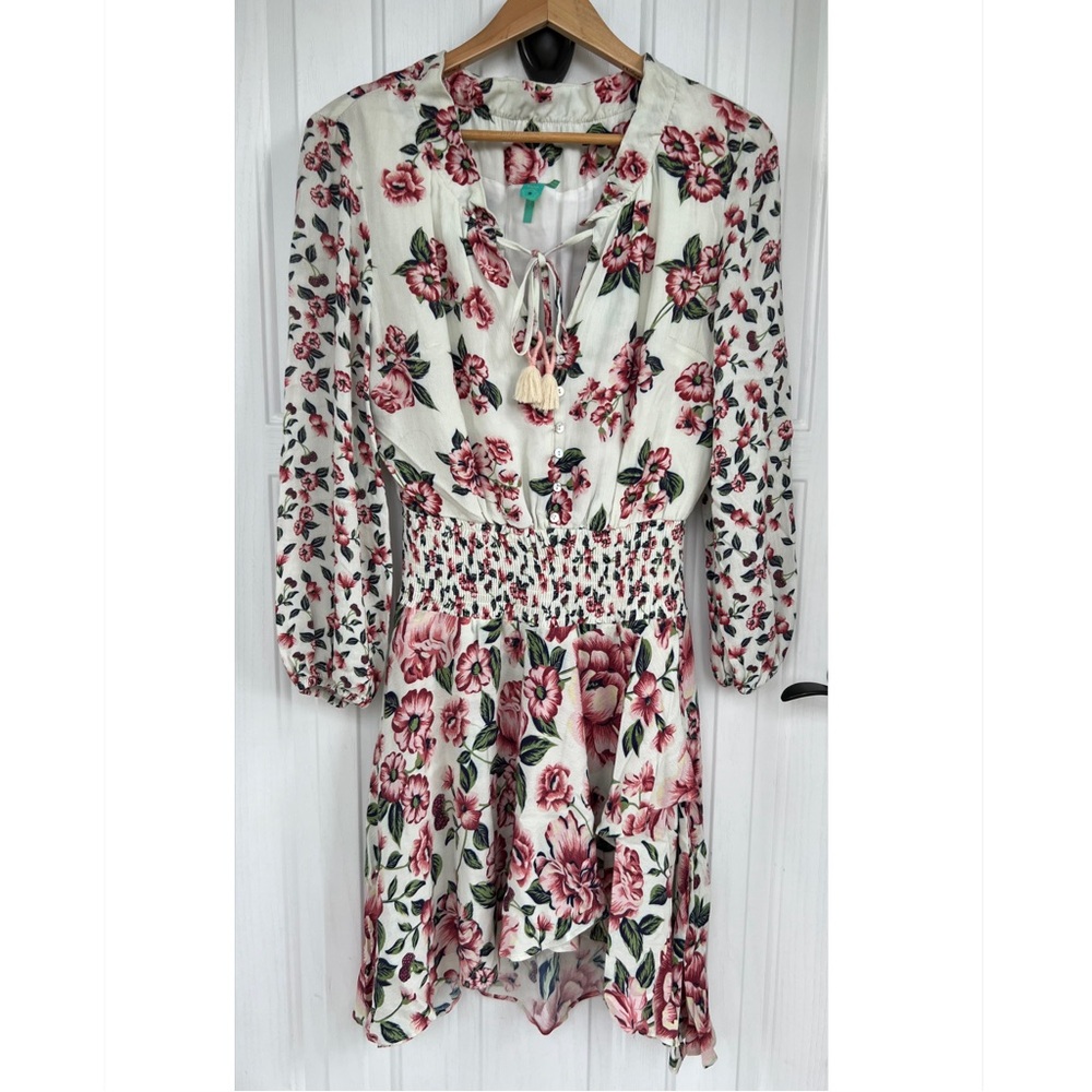 FARM RIO x Anthropologie Floral Smocked Dress, XSP - Picture 2 of 14